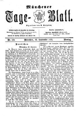 Münchener Tage-Blatt Montag 23. September 1872