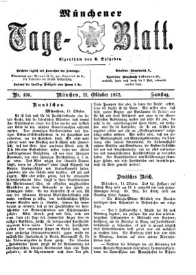 Münchener Tage-Blatt Samstag 12. Oktober 1872