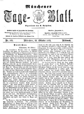 Münchener Tage-Blatt Mittwoch 23. Oktober 1872