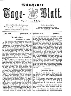 Münchener Tage-Blatt Samstag 26. Oktober 1872