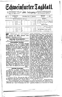 Schweinfurter Tagblatt Dienstag 3. Januar 1871