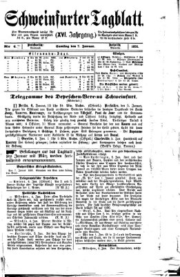 Schweinfurter Tagblatt Samstag 7. Januar 1871