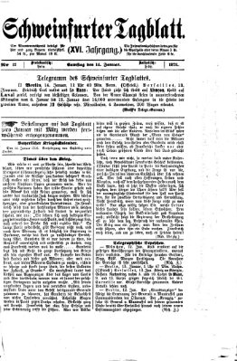 Schweinfurter Tagblatt Samstag 14. Januar 1871