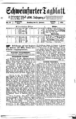 Schweinfurter Tagblatt Samstag 21. Januar 1871