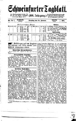 Schweinfurter Tagblatt Dienstag 24. Januar 1871