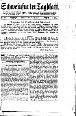 Schweinfurter Tagblatt Mittwoch 25. Januar 1871