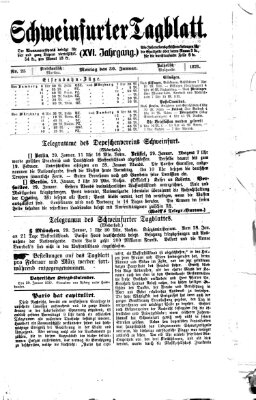 Schweinfurter Tagblatt Montag 30. Januar 1871