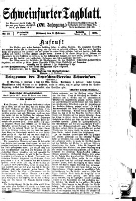 Schweinfurter Tagblatt Mittwoch 8. Februar 1871