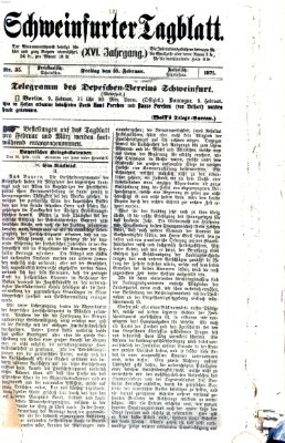 Schweinfurter Tagblatt Freitag 10. Februar 1871