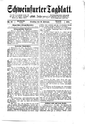 Schweinfurter Tagblatt Dienstag 28. Februar 1871