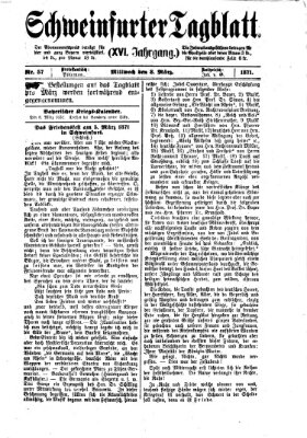 Schweinfurter Tagblatt Mittwoch 8. März 1871