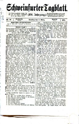 Schweinfurter Tagblatt Samstag 11. März 1871