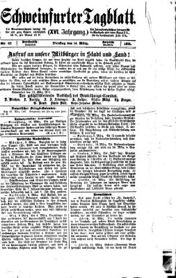 Schweinfurter Tagblatt Dienstag 14. März 1871