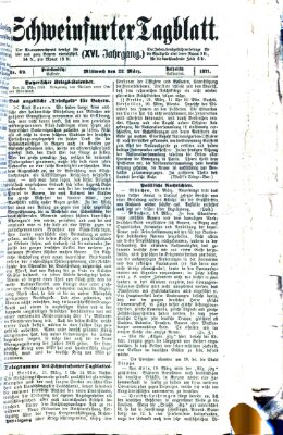 Schweinfurter Tagblatt Mittwoch 22. März 1871