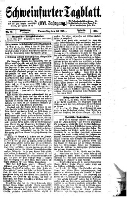 Schweinfurter Tagblatt Donnerstag 23. März 1871