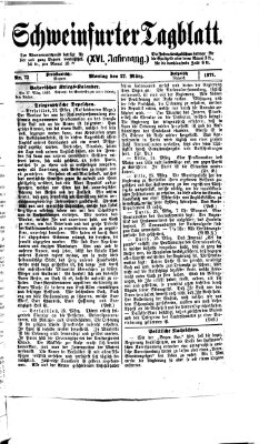 Schweinfurter Tagblatt Montag 27. März 1871