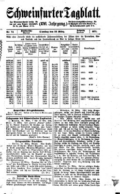 Schweinfurter Tagblatt Dienstag 28. März 1871