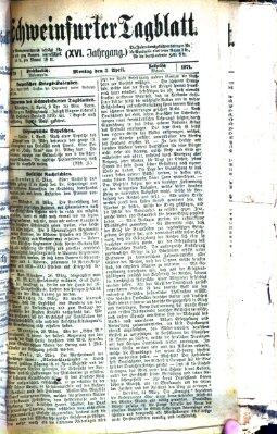 Schweinfurter Tagblatt Montag 3. April 1871