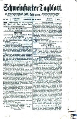 Schweinfurter Tagblatt Donnerstag 13. April 1871