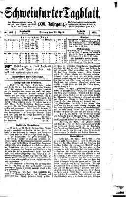 Schweinfurter Tagblatt Freitag 28. April 1871