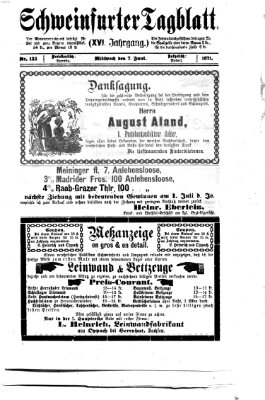 Schweinfurter Tagblatt Mittwoch 7. Juni 1871