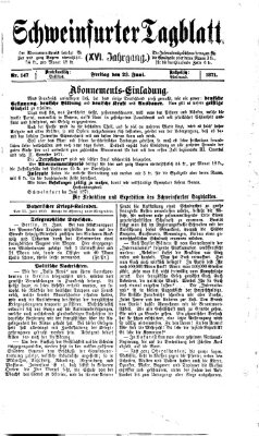 Schweinfurter Tagblatt Freitag 23. Juni 1871