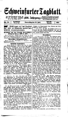 Schweinfurter Tagblatt Donnerstag 13. Juli 1871