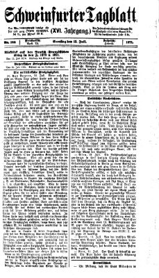 Schweinfurter Tagblatt Samstag 15. Juli 1871