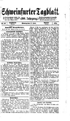 Schweinfurter Tagblatt Montag 17. Juli 1871