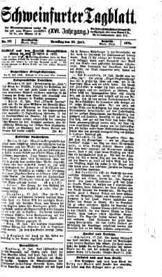 Schweinfurter Tagblatt Samstag 22. Juli 1871