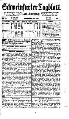 Schweinfurter Tagblatt Samstag 29. Juli 1871