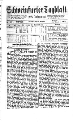 Schweinfurter Tagblatt Dienstag 1. August 1871