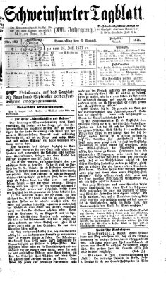 Schweinfurter Tagblatt Donnerstag 3. August 1871