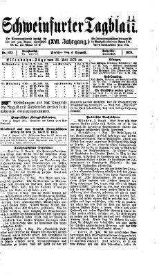 Schweinfurter Tagblatt Freitag 4. August 1871