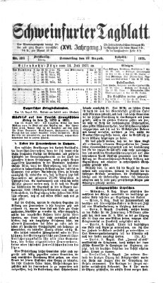 Schweinfurter Tagblatt Donnerstag 10. August 1871