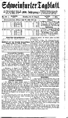 Schweinfurter Tagblatt Samstag 12. August 1871