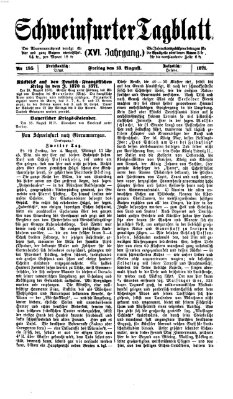 Schweinfurter Tagblatt Freitag 18. August 1871