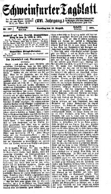 Schweinfurter Tagblatt Samstag 19. August 1871