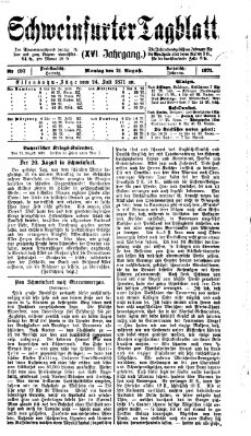 Schweinfurter Tagblatt Montag 21. August 1871