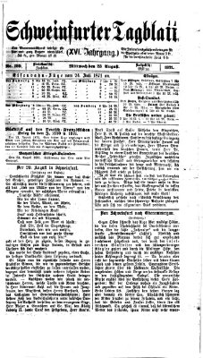 Schweinfurter Tagblatt Mittwoch 23. August 1871