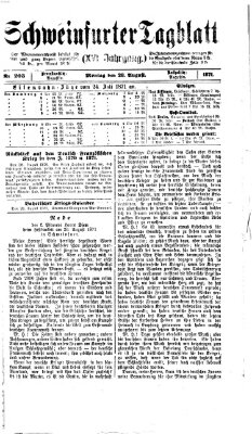 Schweinfurter Tagblatt Montag 28. August 1871