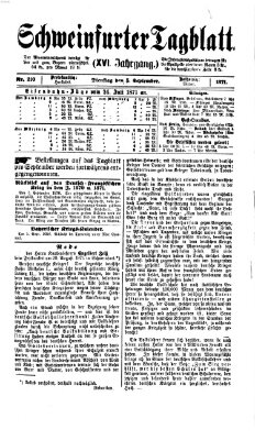 Schweinfurter Tagblatt Dienstag 5. September 1871