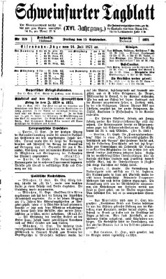 Schweinfurter Tagblatt Freitag 15. September 1871