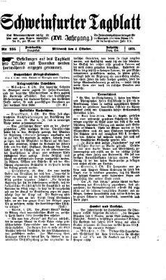 Schweinfurter Tagblatt Mittwoch 4. Oktober 1871