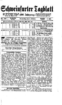 Schweinfurter Tagblatt Donnerstag 5. Oktober 1871