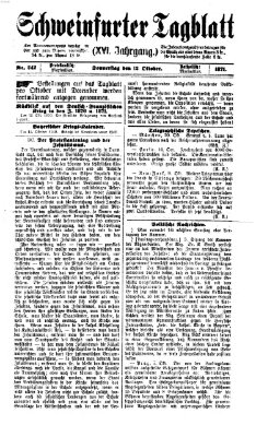 Schweinfurter Tagblatt Donnerstag 12. Oktober 1871