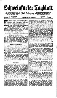 Schweinfurter Tagblatt Freitag 13. Oktober 1871