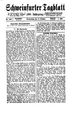 Schweinfurter Tagblatt Donnerstag 19. Oktober 1871