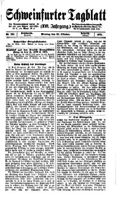 Schweinfurter Tagblatt Montag 23. Oktober 1871