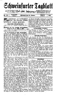 Schweinfurter Tagblatt Mittwoch 25. Oktober 1871